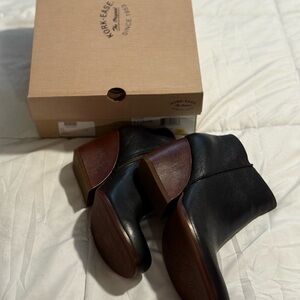 Kork-Ease Black and Brown Natalya Ankle Booties